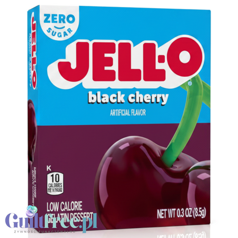 JellO Black Cherry - galaretka 10kcal zero cukru, instant, smak wiśniowy by Jell-O (galaretka-wisniowa-10kcal-zero-cukru)