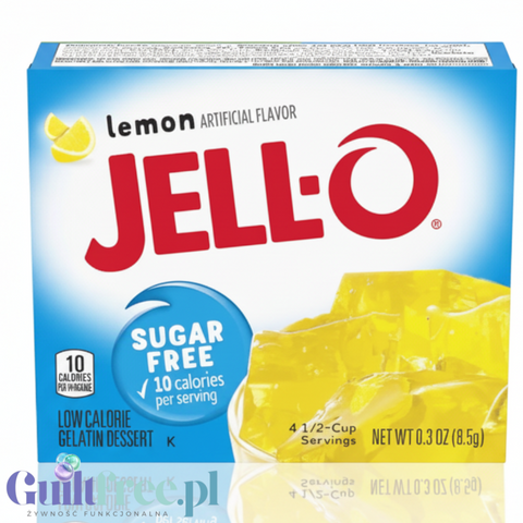 JellO Lemon - galaretka 10kcal zero cukru, instant, smak cytrynowy by Jell-O (galaretka-cytrynowa-10kcal-zero-cukru)