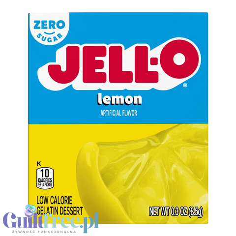 JellO Lemon - galaretka 10kcal zero cukru, instant, smak cytrynowy by Jell-O (galaretka-cytrynowa-10kcal-zero-cukru)