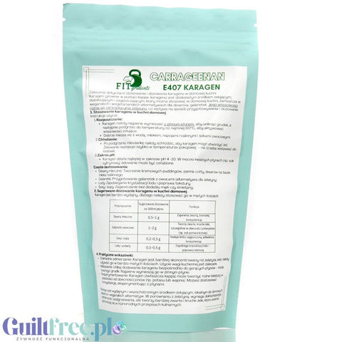 FITgridients Karagen Kappa E407 100g, zagęstnik do żywności by FITgridients (carrageenan-e407)
