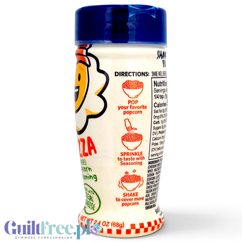 Guiltfree Kernel Season's Pizza przyprawa do popcornu o smaku pizzy z serem cheddar i parmezanem w plastikowej butelce