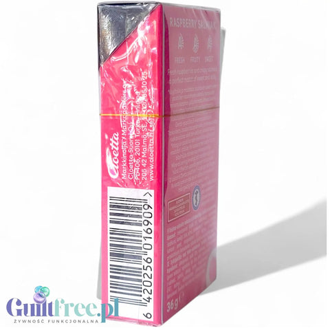 Guiltfree pastylki Läkerol Chewy Dents o smaku malinowo-lukrecjowym w różowym opakowaniu bez cukru
