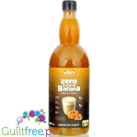 Locco Zero Calorie Barista Pumpkin Spice 1L - syrop słodzący zero kalorii do kawy bez cukru ze stewią by Locco Low Calories Company (locco-zero-calorie-barista-pumpkin-spice-1l-syrop-slodzacy-zero-kalorii-do-kawy-bez-cukru-ze-stewia)