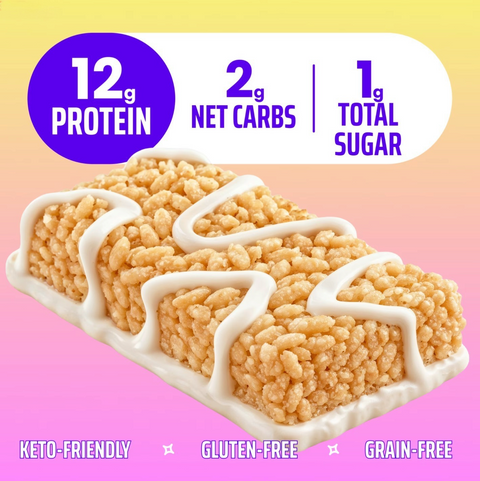 Guiltfree baton proteinowy Magic Spoon o smaku pianki marshmallow z chrupiącymi płatkami i białą polewą