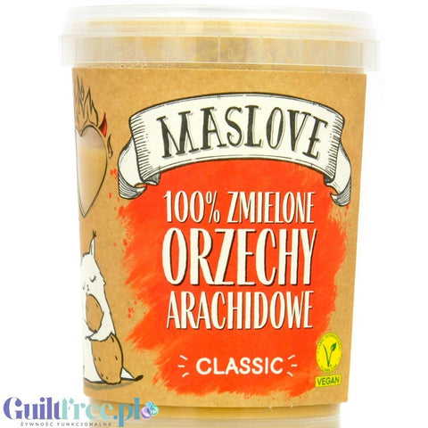 Maslove Masło Orzechowe Classic 400g - miazga arachidowa 100% by Maslove (maslove-maslo-orzechowe-classic-400g-miazga-arachidowa-100)