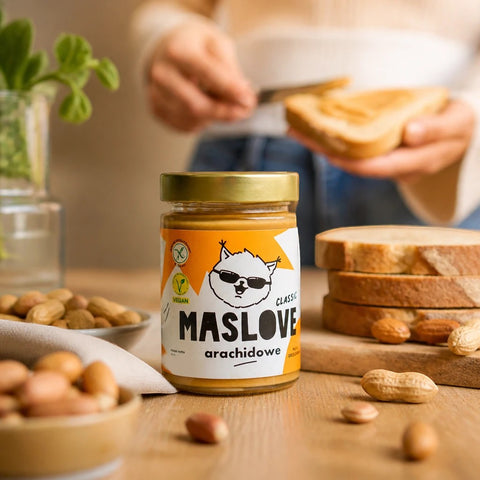 Maslove Arachidowe Classic 290g mielone masło orzechowe 100% orzechy, szklany słoik by Maslove (maslove-arachidowe-classic-290g-mielone-maslo-orzechowe-100-orzechy-szklany-sloik)