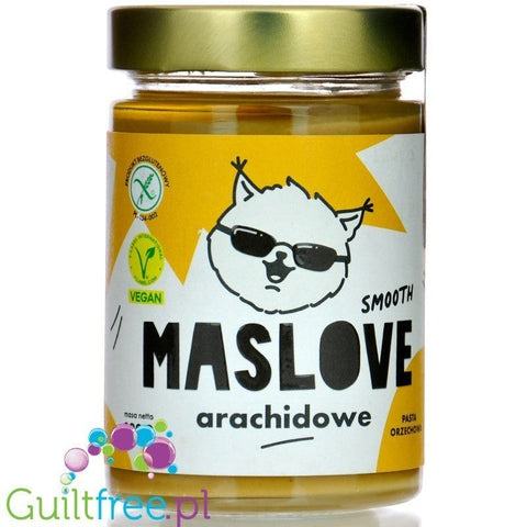 Maslove Arachidowe Smooth 290g gładko mielone masło orzechowe 100% orzechy, szklany słoik by Maslove (maslove-arachidowe-smooth-290g-gladko-mielone-maslo-orzechowe-100-orzechy-szklany-sloik)