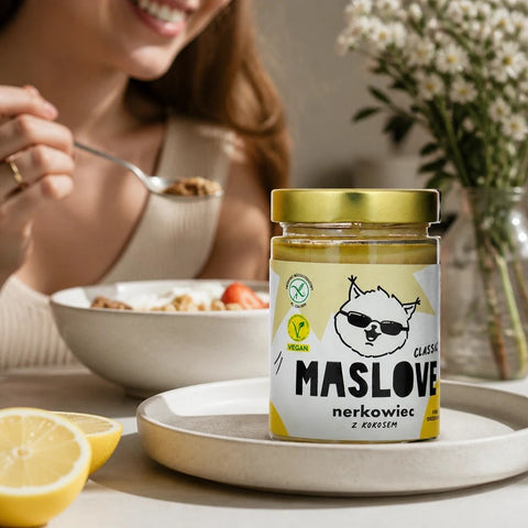 Maslove Nerkowiec z Kokosem Classic 290g - bezglutenowa miazga z prażonych nerkowców z kokosem bez dodatku soli i cukru by Maslove (maslove-nerkowiec-z-kokosem-classic-290g-bezglutenowa-miazga-z-prazonych-nerkowcow-z-kokosem-bez-dodatku-soli-i-cukru)