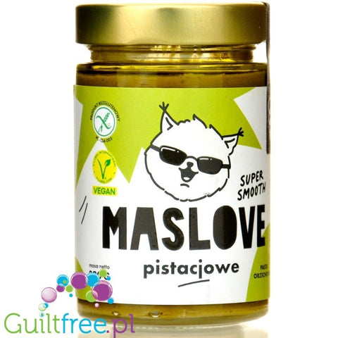Maslove Pistacjowe Super Smooth 290g - wegańska bezglutenowa miazga z prażonych pistacji 100% by Maslove (maslove-pistacjowe-super-smooth-290g-weganska-bezglutenowa-miazga-z-prazonych-pistacji-100)