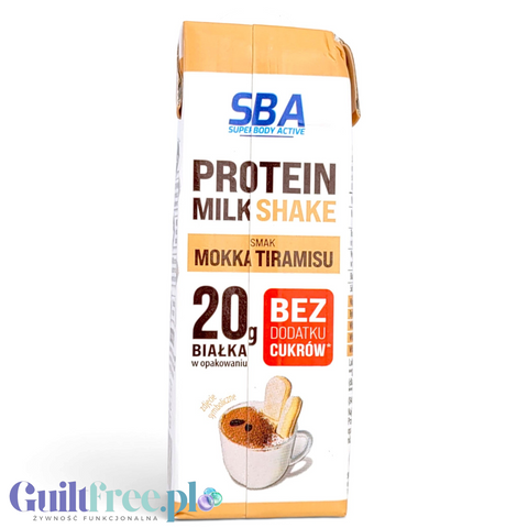 Mlekovita SBA Protein Milk Shake Mokka Tiramisu 265g - napój mleczny proteinowy o smaku kawowo-śmietankowym by Mlekovita (sba-mlekovita-napoj-mleczny-proteinowy-o-smaku-mokka-tiramisu-265-g)