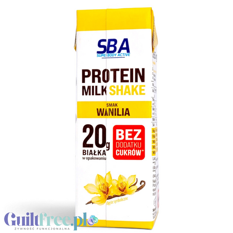 SBA Mlekovita Wanilia 265g - napój mleczny proteinowy o smaku waniliowym, 20g białka & 150kcal by Mlekovita (sba-mlekovita-napoj-mleczny-proteinowy-o-smaku-waniliowym-265-g)