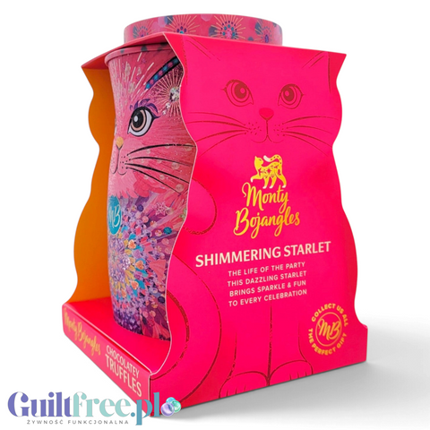 Guiltfree Monty Bojangles Berry Bubbly Shimmering Starlet w różowej kolekcjonerskiej puszce w kształcie kota