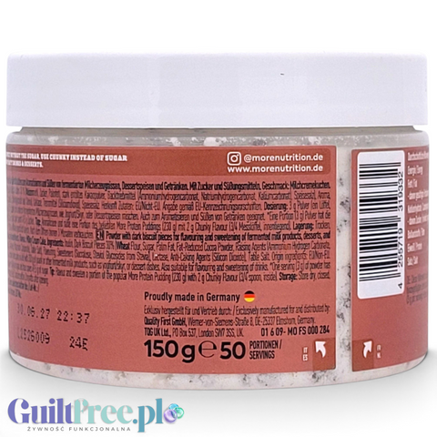 Guiltfree More Nutrition Chunky Flavor Milky Cream Cake w proszku, widok na etykietę z tyłu opakowania 150g