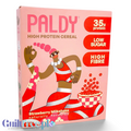 Opakowanie Guiltfree Paldy Strawberry Milkshake, różowe proteinowe płatki śniadaniowe w formie chrupiących kółeczek.