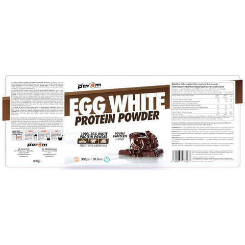 Per4m Egg White Protein Double Chocolate 900g - odżywka białkowa z białek jaj albuminy by per4m® (per4m-egg-white-protein-double-chocolate-900g-odzywka-bialkowa-z-bialek-jaj-albuminy)