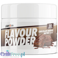 Guiltfree Per4m Flavour Powder o smaku brownie czekoladowego w białym słoiczku z grafiką ciasta
