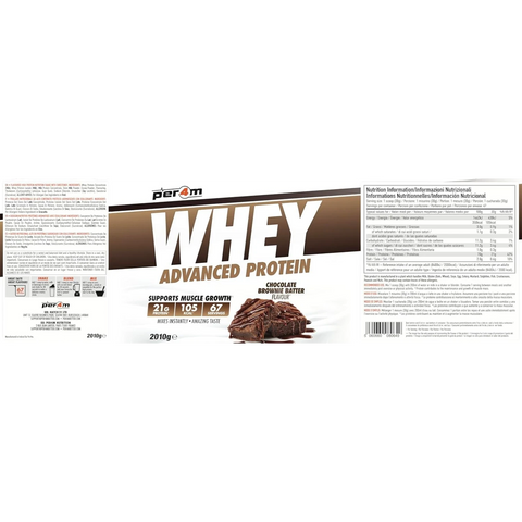 Guiltfree odżywka białkowa Per4M Whey Advanced Protein o smaku czekoladowego brownie w dużym opakowaniu 2010g