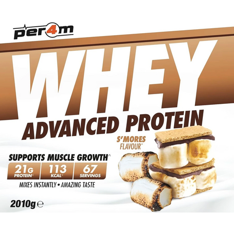 Per4M Whey Advanced Protein S'mores 2010g - gęsta odżywka białkowa WPC, WPI & MPC by per4m® (per4m-whey-advanced-protein-smores-2010g-gesta-odzywka-bialkowa-wpc-wpi-mpc)