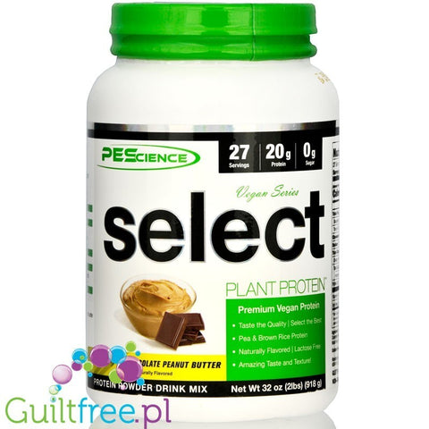 PES Select Protein Vegan, Chocolate Peanut Butter - wegańska odżywka proteinowa bez soi i cukru, 20g białka & 130kcal by SELECT Protein - PEScience (select-protein-vegan-series-chocolate-peanut-butter-918-grams)