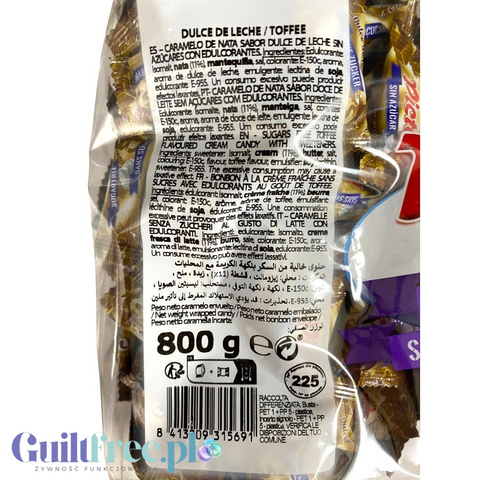 Pictolin Caramels de Dulce de Leche 0,8kg - śmietankowo-toffee karmelki bez cukru by Pictolin (pictolin-kajmak-czekolada-cukierki-bez-cukru-na-wage)