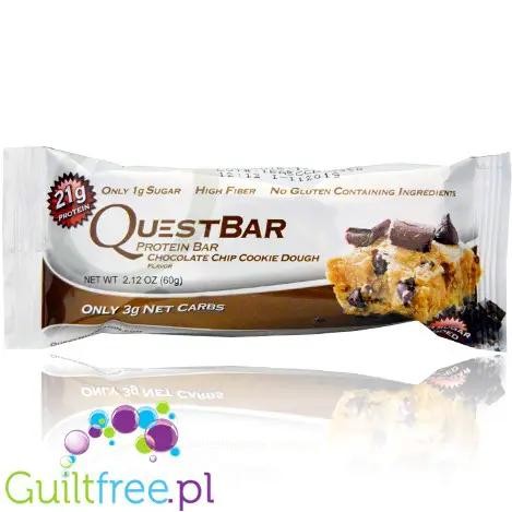 Quest Bar Chocolate Chip Cookie Dough -baton proteinowy Kruche Ciastka & Czekolada 20g białka by Quest Nutrition (quest-chocolate-chip-cookie-dough)