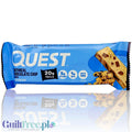 Baton proteinowy Guiltfree Quest Bar Oatmeal Chocolate Chip z 20g białka w niebieskim opakowaniu
