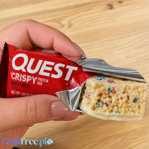 Quest Hero Crispy Protein Bar Fruity Cereal - baton proteinowy w nostalgicznym smaku dzieciństwa USA by Quest Nutrition (quest-hero-crispy-protein-bar-fruity-cereal)