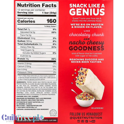 Quest Hero Crispy Protein Bar Fruity Cereal - baton proteinowy w nostalgicznym smaku dzieciństwa USA by Quest Nutrition (quest-hero-crispy-protein-bar-fruity-cereal)