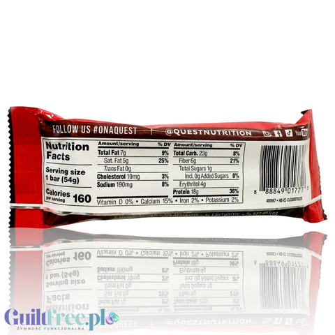 Quest Hero Crispy Protein Bar Fruity Cereal - baton proteinowy w nostalgicznym smaku dzieciństwa USA by Quest Nutrition (quest-hero-crispy-protein-bar-fruity-cereal)