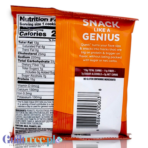 Quest Protein Cookie Peanut Butter - ciastko proteinowe z masłem orzechowym by Quest Nutrition (quest-protein-cookie-peanut-butter)
