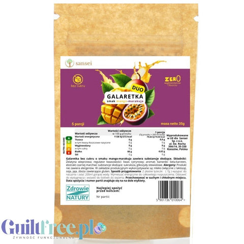 Sansei Galaretka Mango-Marakuja 19kcal - galaretka bez cukru o smaku mango z maracują by Sansei (sansei-galaretka-mango-marakuja-19kcal-galaretka-bez-cukru-o-smaku-mango-z-maracuja)