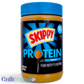 Kremowe masło orzechowe Guiltfree Skippy Protein z dodatkiem białka roślinnego w plastikowym słoiku z niebieską nakrętką