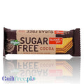 Wegański wafelek Guiltfree Sweet Plus Sugar Free Cocoa z kremem kakaowym w brązowym opakowaniu bez dodatku cukru