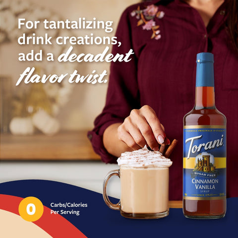 Torani Cinnamon Vanilla 0,75L - syrop do kawy bez cukru o smaku Cynamon & Wanilia by Torani (torani-syrop-bez-cukru-cynamon-wanilia-0kcal)