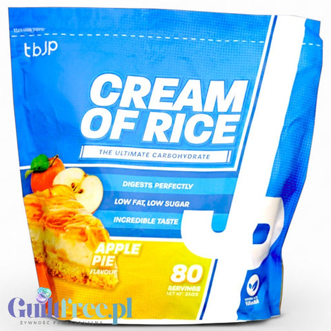 TBJP Cream of Rice, Apple Pie 2kg - kleik ryżowy bez cukru, regeneracyjny posiłek treningowy, Szarlotka by TBJP (tbjp-cream-of-rice-apple-pie-2kg-kleik-ryzowy-bez-cukru-regeneracyjny-posilek-treningowy-szarlotka)