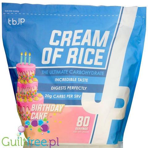 TBJP Cream of Rice, Birthday Cake 2kg - kleik ryżowy bez cukru, regeneracyjny posiłek treningowy, Tort Urodzinowy by TBJP (tbjp-cream-of-rice-birthday-cake-2kg-kleik-ryzowy-bez-cukru-regeneracyjny-posilek-treningowy-tort-urodzinowy)