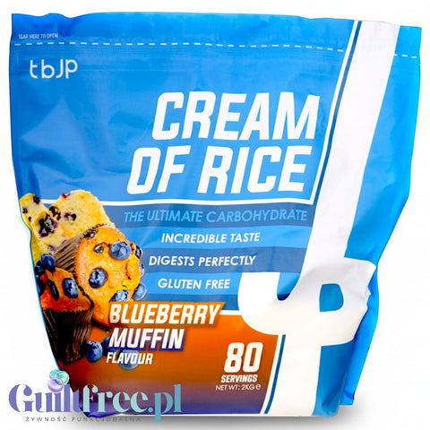 TBJP Cream of Rice, Blueberry Muffin 2kg - kleik ryżowy bez cukru, regeneracyjny posiłek treningowy, Muffiny Jagodowe by TBJP (tbjp-cream-of-rice-blueberry-muffin-2kg-kleik-ryzowy-bez-cukru-regeneracyjny-posilek-treningowy-muffiny-jagodowe)