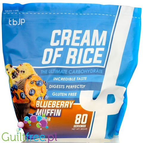 TBJP Cream of Rice, Blueberry Muffin 2kg - kleik ryżowy bez cukru, regeneracyjny posiłek treningowy, Muffiny Jagodowe by TBJP (tbjp-cream-of-rice-blueberry-muffin-2kg-kleik-ryzowy-bez-cukru-regeneracyjny-posilek-treningowy-muffiny-jagodowe)