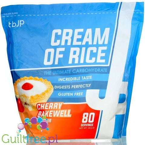 TBJP Cream of Rice, Cherry Bakewell 2kg - kleik ryżowy bez cukru, regeneracyjny posiłek treningowy, Ciasto Wiśniowe by TBJP (tbjp-cream-of-rice-cherry-bakewell-2kg-kleik-ryzowy-bez-cukru-regeneracyjny-posilek-treningowy-ciasto-wisniowe)
