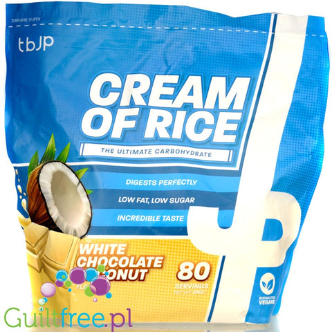 TBJP Cream of Rice, White Chocolate Coconut 2kg - kleik ryżowy bez cukru, regeneracyjny posiłek treningowy by TBJP (tbjp-cream-of-rice-white-chocolate-coconut-2kg-kleik-ryzowy-bez-cukru-regeneracyjny-posilek-treningowy)