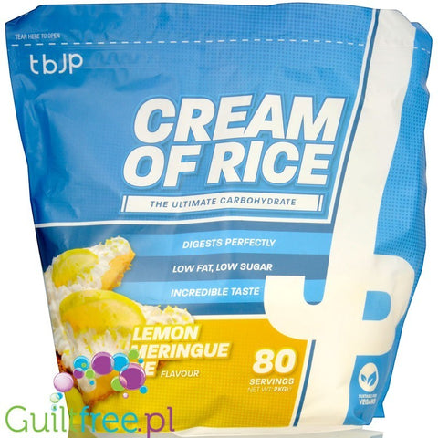 TBJP Cream of Rice, Lemon Maringue Pie 2kg - kleik ryżowy bez cukru, regeneracyjny posiłek treningowy by TBJP (tbjp-cream-of-rice-lemon-maringue-pie-2kg-kleik-ryzowy-bez-cukru-regeneracyjny-posilek-treningowy)