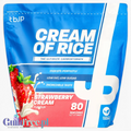 Opakowanie Guiltfree TBJP Cream of Rice o smaku truskawki ze śmietanką, 2kg kleiku ryżowego dla sportowców.