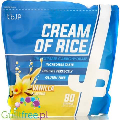 TBJP Cream of Rice, Vanilla 2kg - kleik ryżowy bez cukru, regeneracyjny posiłek treningowy, Wanilia by TBJP (tbjp-cream-of-rice-vanilla-2kg-kleik-ryzowy-bez-cukru-regeneracyjny-posilek-treningowy-wanilia)