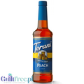 Guiltfree syrop Torani Peach bez cukru w butelce 0,75L z praktyczną pompką dozującą do kawy i deserów