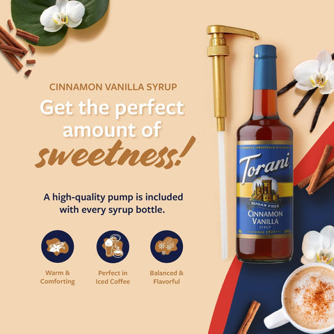 Torani Cinnamon Vanilla 0,75L - syrop do kawy bez cukru o smaku Cynamon & Wanilia by Torani (torani-syrop-bez-cukru-cynamon-wanilia-0kcal)