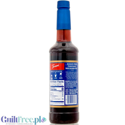 Torani Chocolate Macadamia 0,75L - syrop do kawy bez cukru o smaku Czekolada & Makadamia by Torani (torani-syrop-bez-cukru-czekolada-orzechy-macadamia-0kcal)