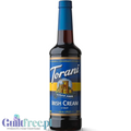 Butelka syropu do kawy Guiltfree Torani Irish Cream bez cukru o pojemności 0,75L z charakterystyczną niebieską etykietą