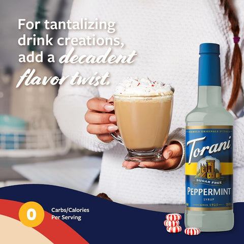 Torani Peppermint 0,75L - syrop do kawy bez cukru o smaku miętowym, import USA by Torani (torani-peppermint-075l-syrop-do-kawy-bez-cukru-o-smaku-mietowym)
