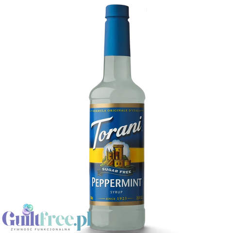 Torani Peppermint 0,75L - syrop do kawy bez cukru o smaku miętowym, import USA by Torani (torani-peppermint-075l-syrop-do-kawy-bez-cukru-o-smaku-mietowym)