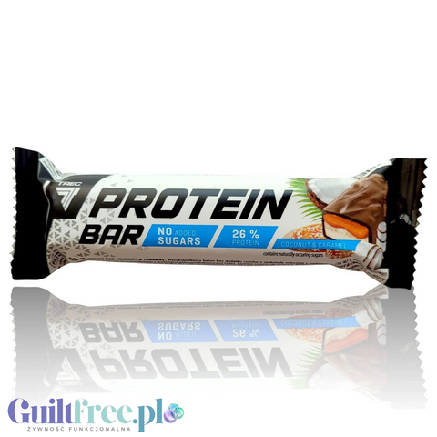 Baton proteinowy Guiltfree Trec Coconut & Caramel w mlecznej czekoladzie z nadzieniem kokosowo-karmelowym